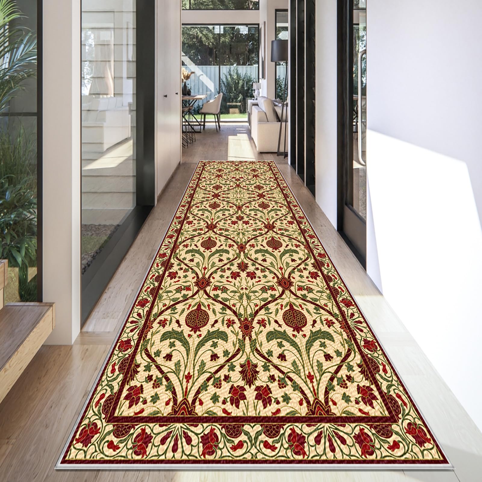 Carpet Runner for Hallway Long Washable Kitchen Rugs Runner for Entryway Non Slip Hall Runner 40 x 100 cm Area Rug Door Mats Indoor Floor Carpet Runner Rugs for Hallway Kitchen Laundry Room Bedroom