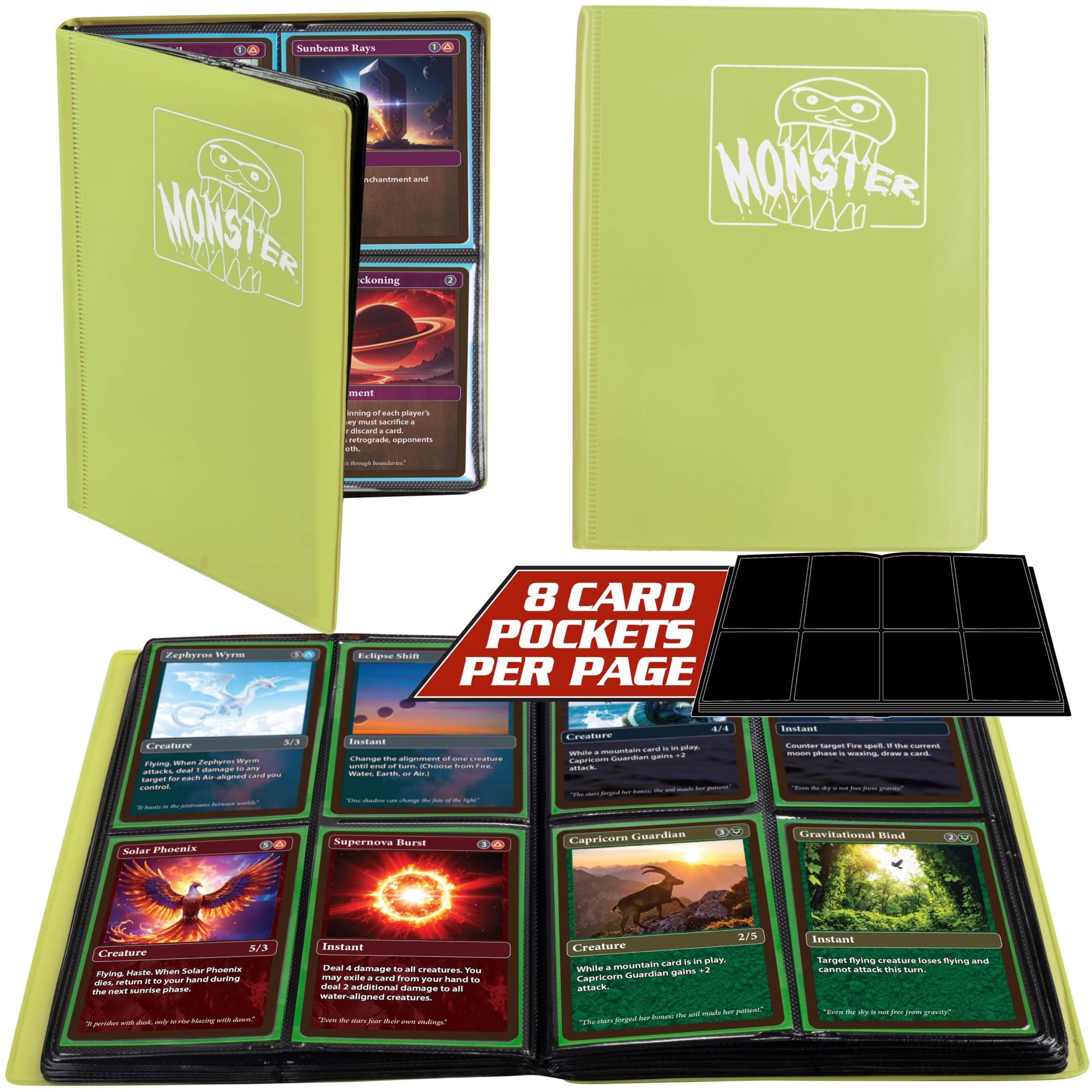 Amazon.com: Monster Binder - 4 Pocket Trading Card Album - Matte