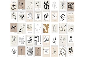 40 Piece Minimal Contemporary Art Boheme Bohemian Modern Collage Kit