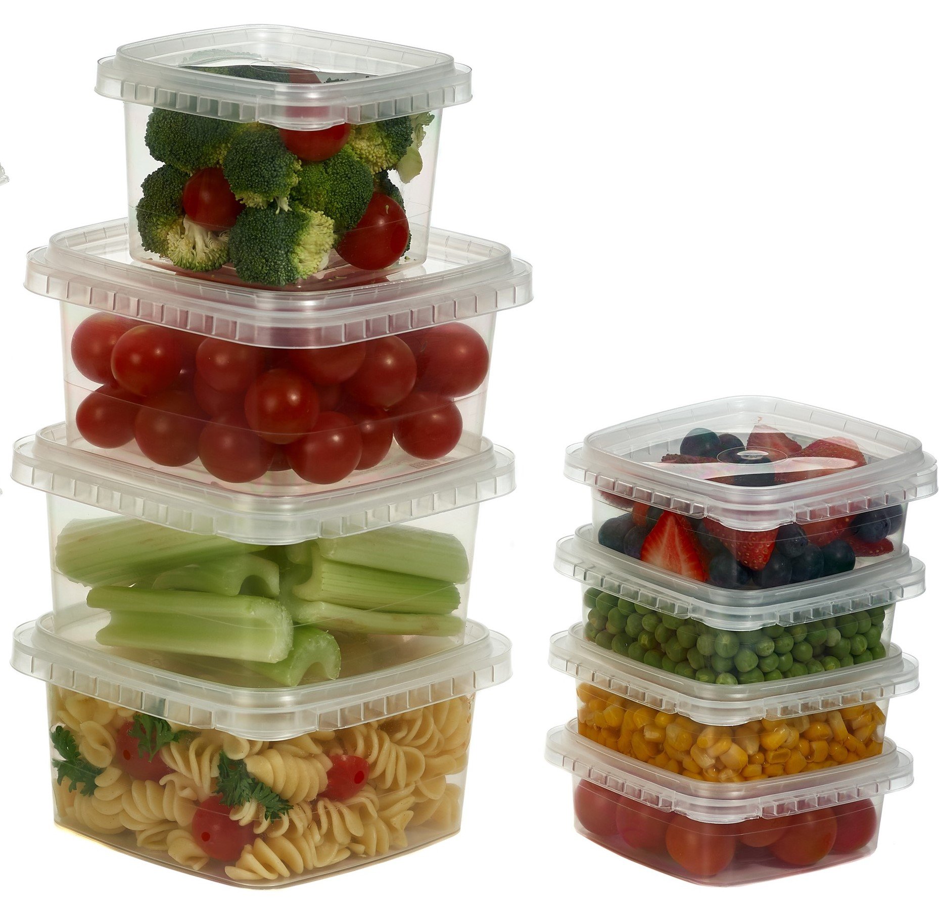 Buy Plastic Deli Containers with Lids 32 Oz 25 Pack Square Clear