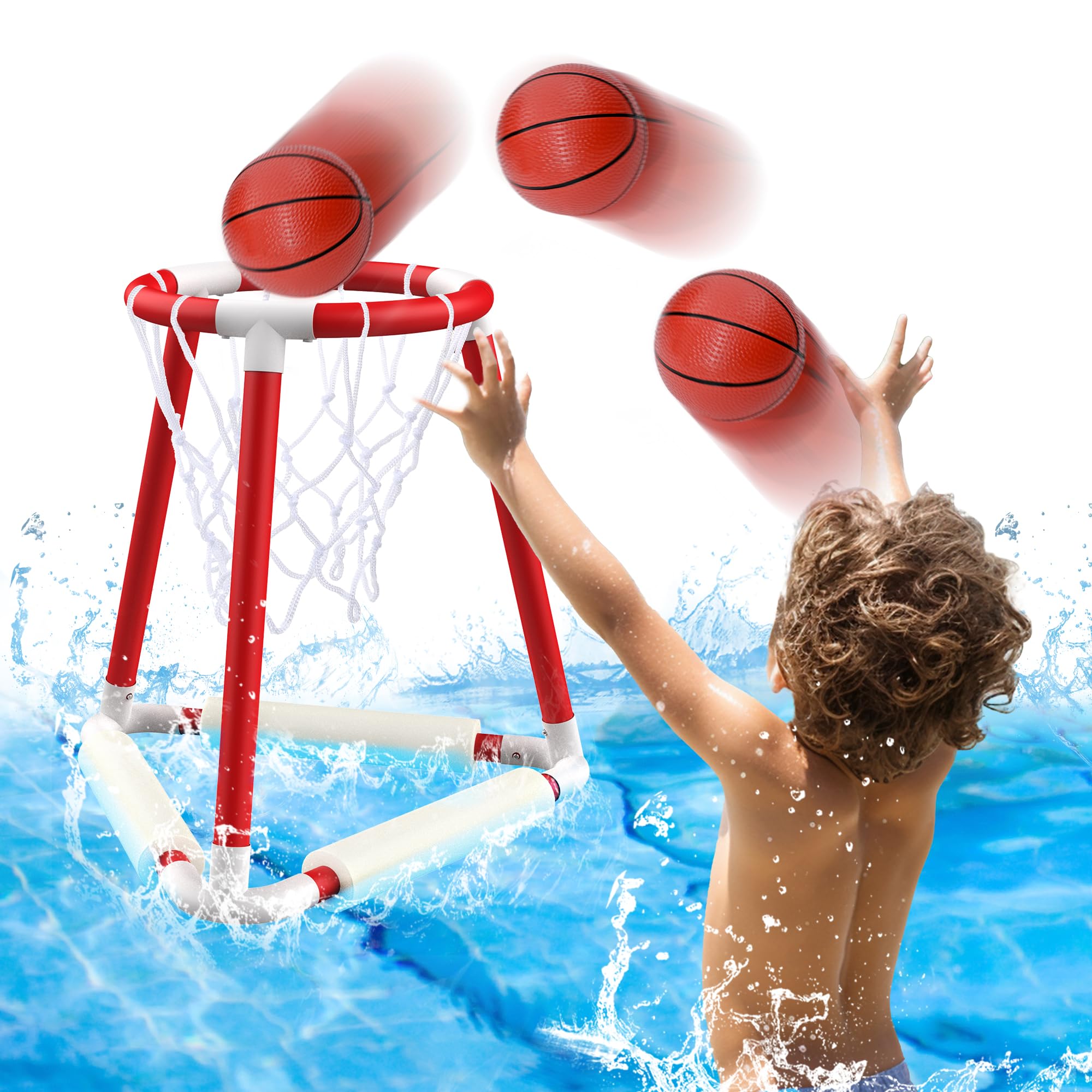 Pool Basketball Hoop Floating Basketball Set For Fun Indoor