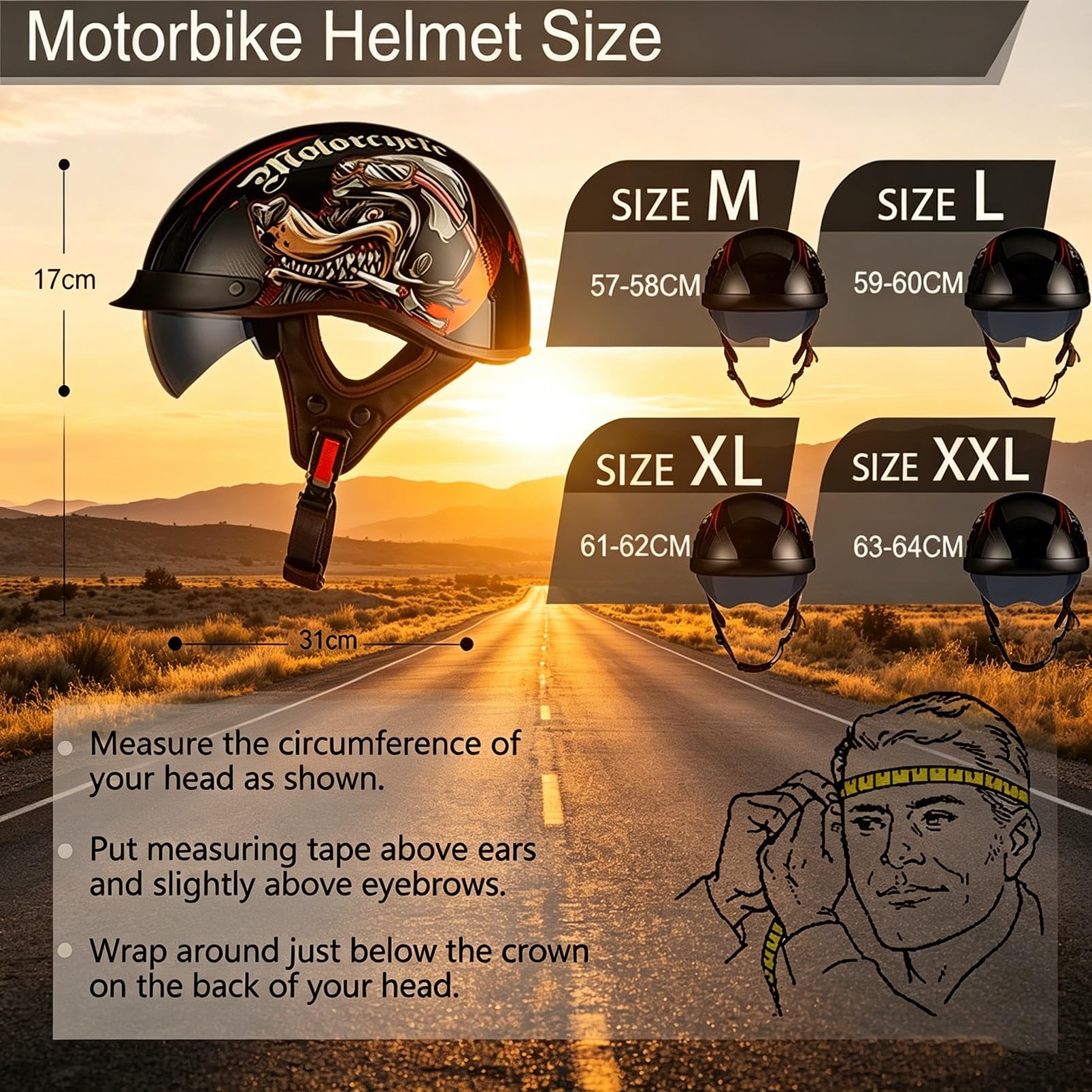 Kask Motocyklowy Typu Orzeszek Retro, Rebellious Skull Graffiti z Blendą Przeciwsłoneczną, ECE 22.06, Skorupa Anti-Mushroom do Cruiser Bobber Chopper