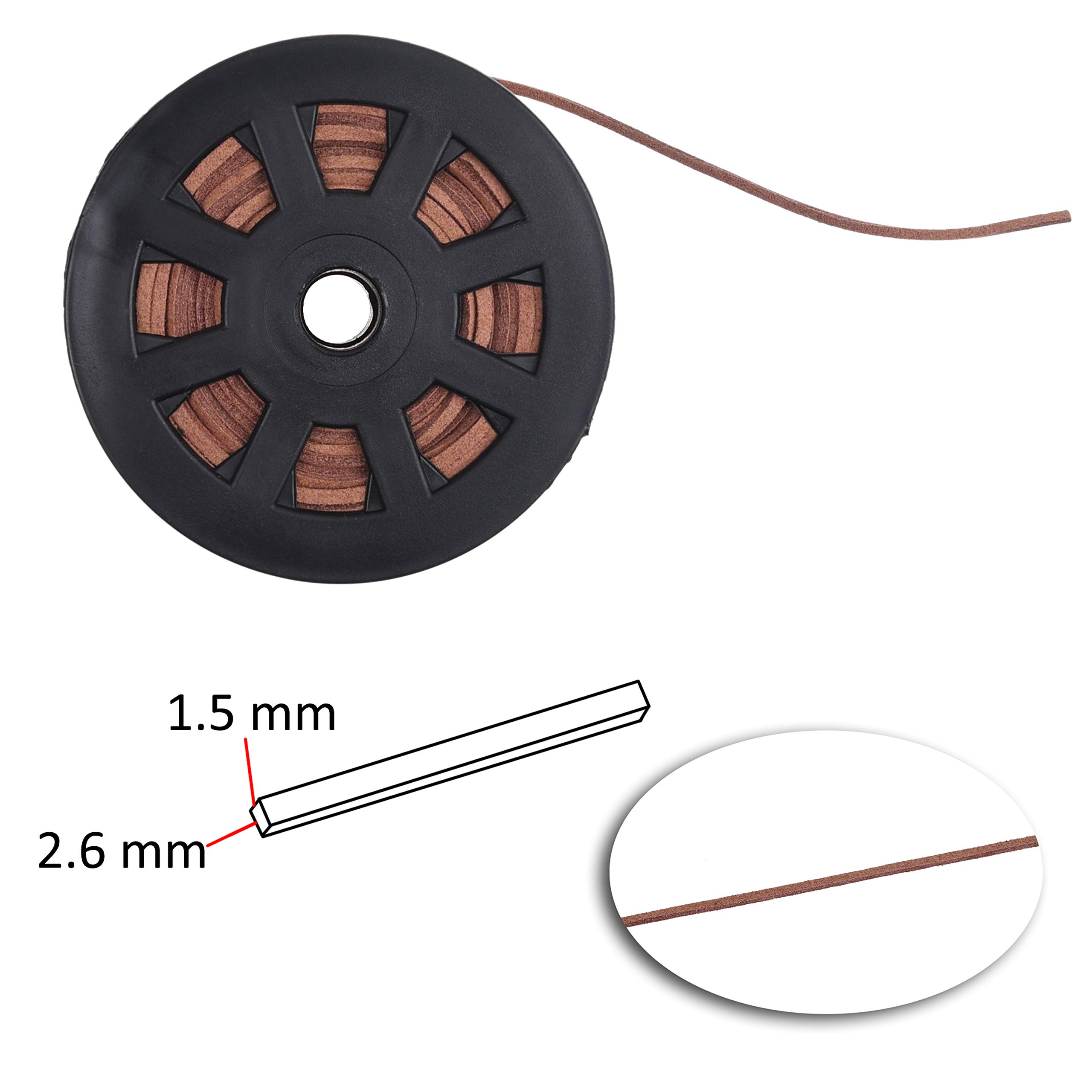 49 yards 2,6 mm plat imitatie suède koord leren veterkoord