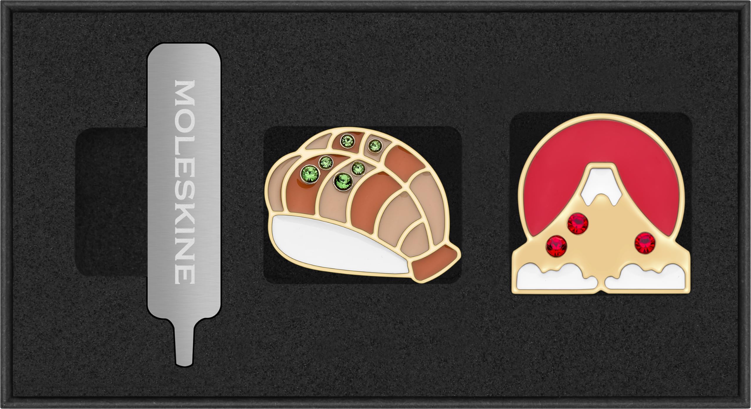 Moleskine Country Themed Pins,Nigiri and Mount Fuji Set, Japan, for Notebooks and Planners, Decorative Accessories and Gift Idea