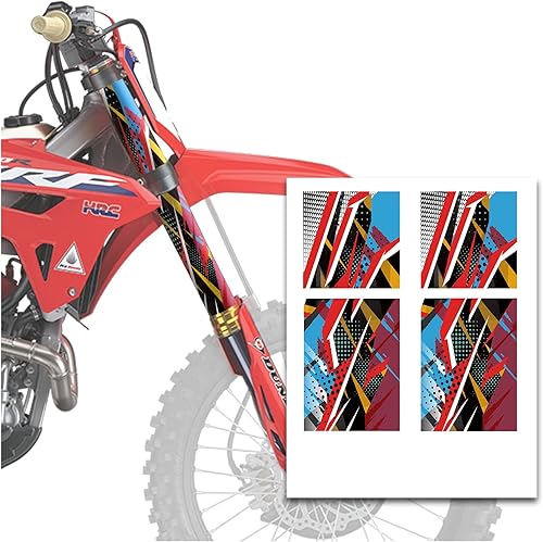 Adhesivo de vinilo para tubo de horquilla delantera FK01 compatible con MX Dirt Bike RMZ250 KX250X CRF250L DR-Z400SM