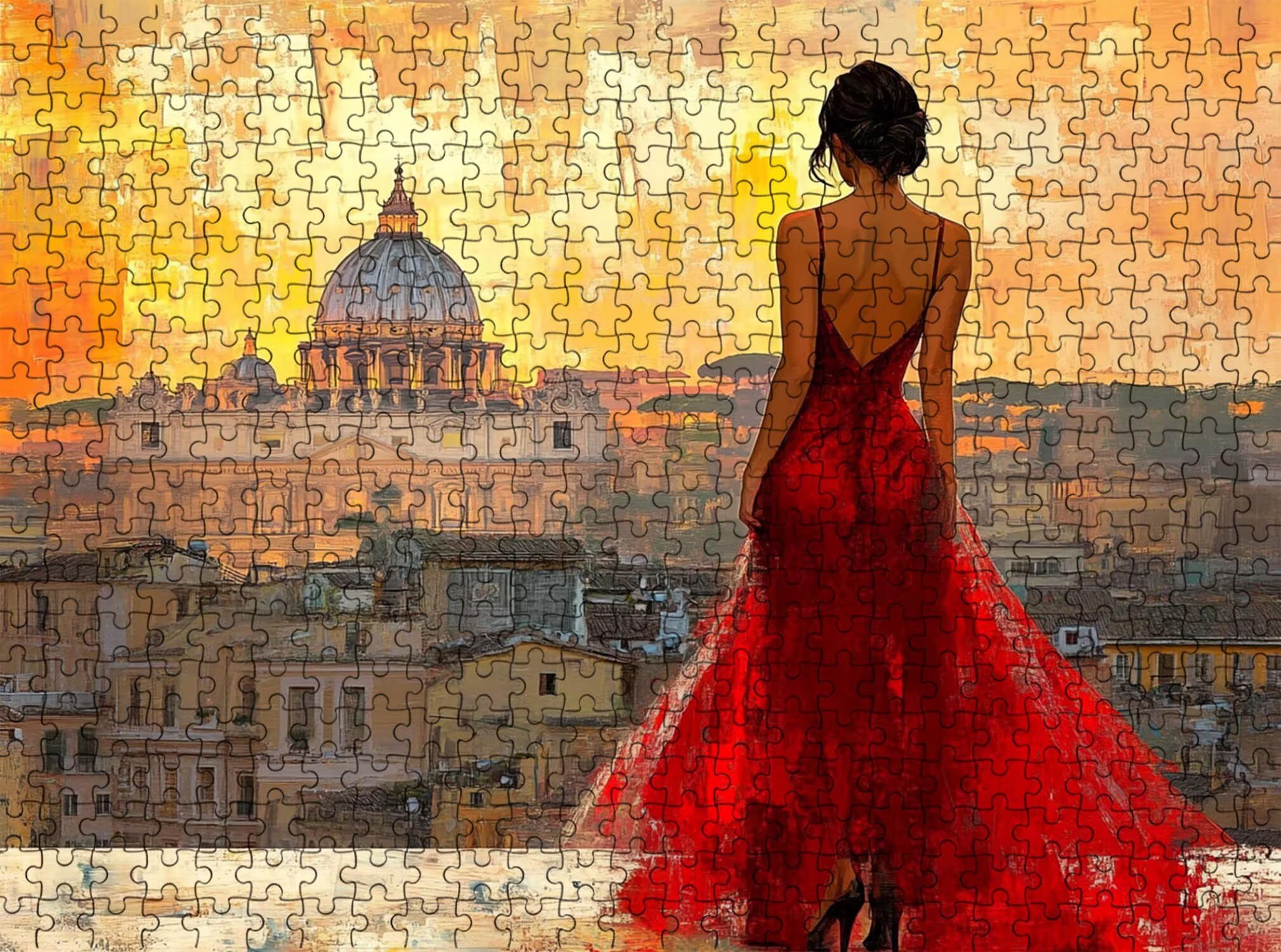 Bellezza Città Puzzle 1000 Pezzi per Adulti, Puzzle in Legno - Collezione Classica con Poster Incluso - Sfida di Concentrazione e Passatempo Antistress, Gioco Educativo per Famiglia, 75 x 50 cm f0-741
