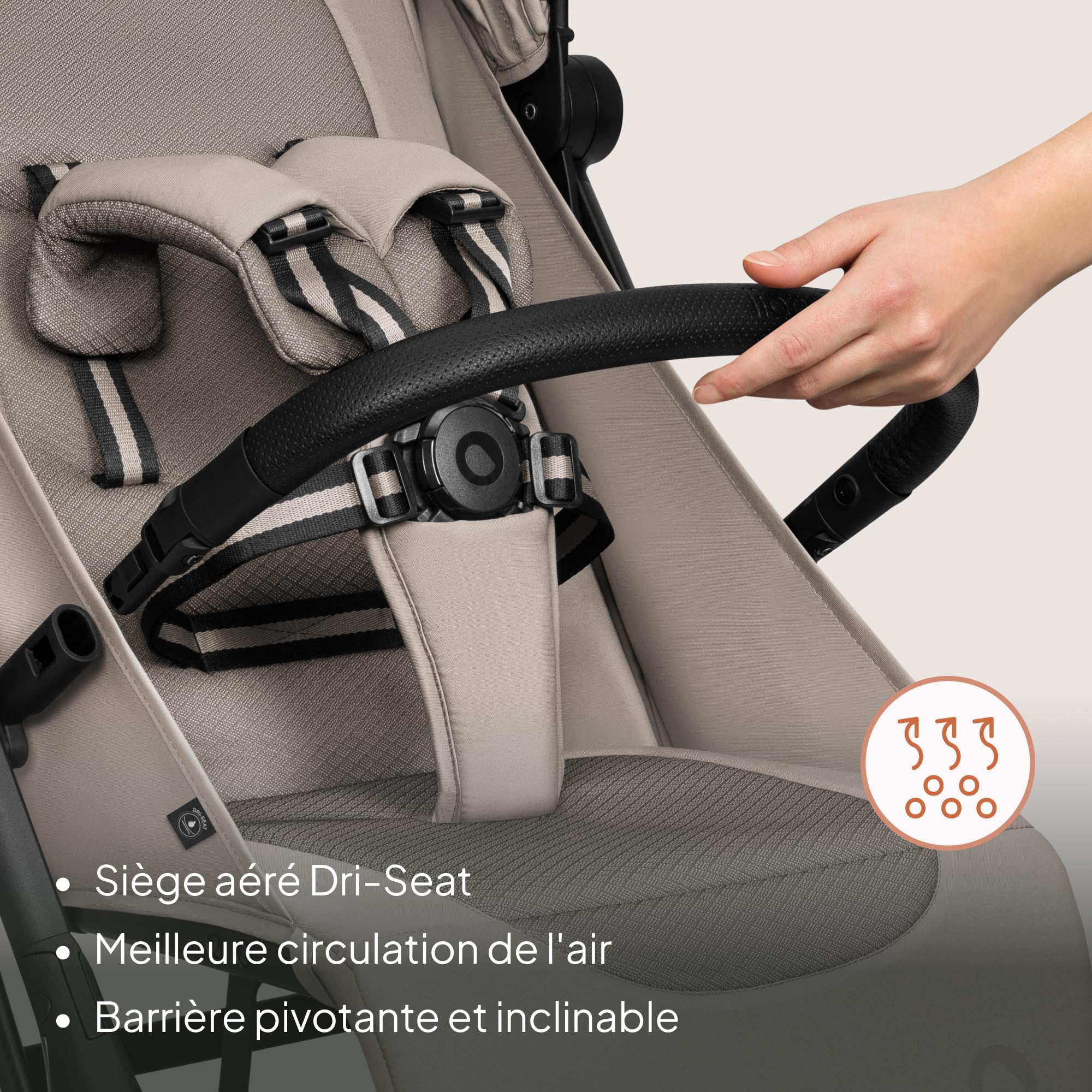 Lionelo Sia Flex Poussette 2 en 1 (0-4 ans, 0-22 kg), nacelle pliable, chaise de promenade, ultra légère, compacte urbaine, pliée à une main, UPF50+, ventilation 3D, boucle magnétique
