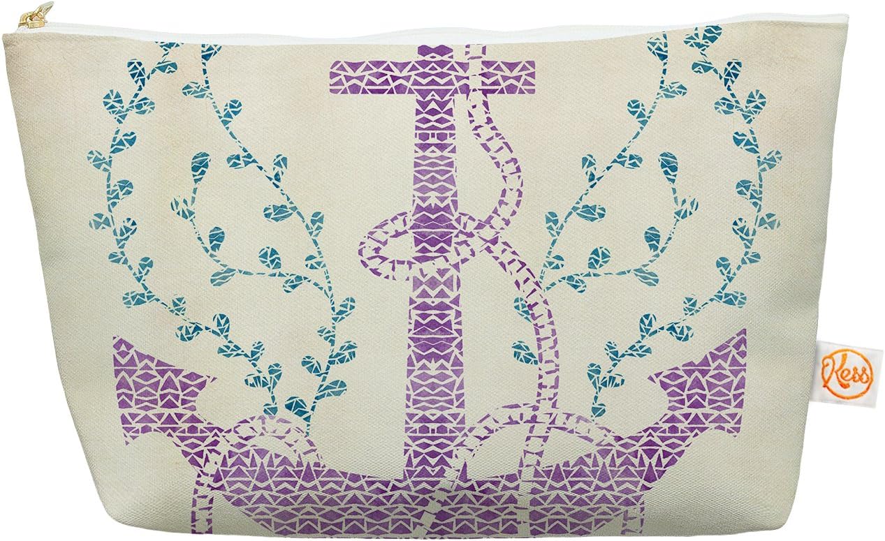 Kess InHouse Everything Bag, Tapered Pouch, Pom Graphic Design"Tribal Nautica II", 8.5 x 4 Inches (PG1022BEP03)