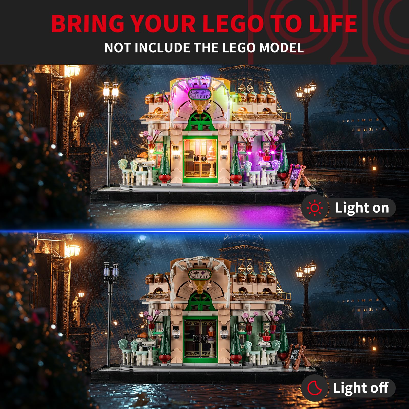 BRIKSMAX 2.0 Light Kit for Lego-French Café -Innovative Led Lighting Compatible with Icons 10362 - Not Included Lego Set - Image 2