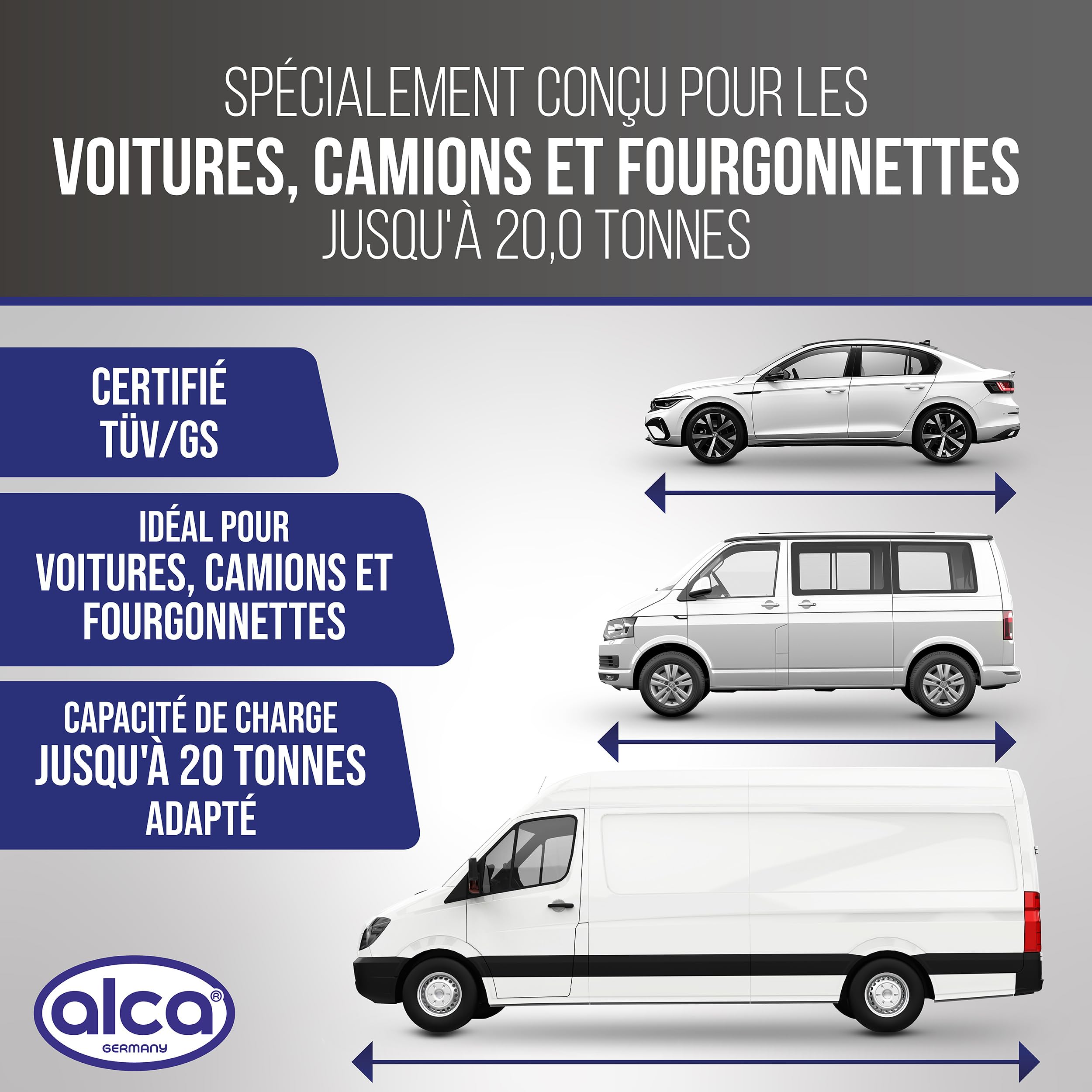 Cric hydraulique t I Cric à Piston & cric sous châssis en Acier I pour Auto, Moto, Voiture & Atelier I Hauteur de Levage 244-449 mm I Certifié TÜV & GS-approuvé