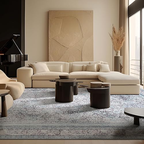 Miniatura 700 de Phantoscope Vintage Collection - Alfombra de área de 8 x 10 pies, alfombra grande para sala de estar, lavable, bohemio, antideslizante