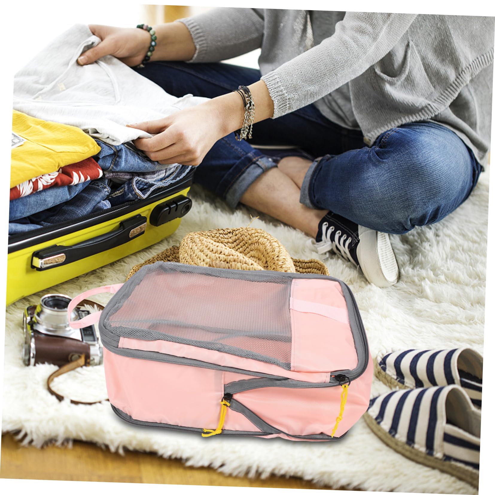 LIFKOME 3piezas Compression Viaje Organizadores Equipaje Almacenamiento Oxford