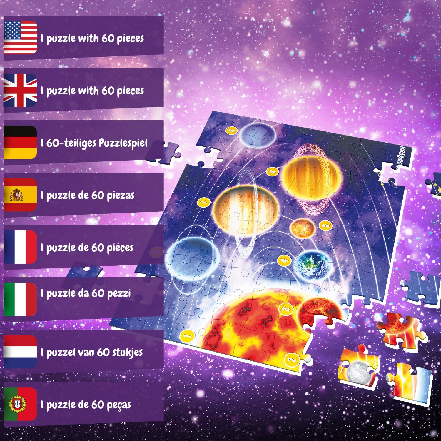 Science4you Torcia Proiettore Spaziale Per Bambini | Con Pianeti Sistema Solare | Giocattolo Educativo 4+ Anni | Regalo Ideale - Foto 6
