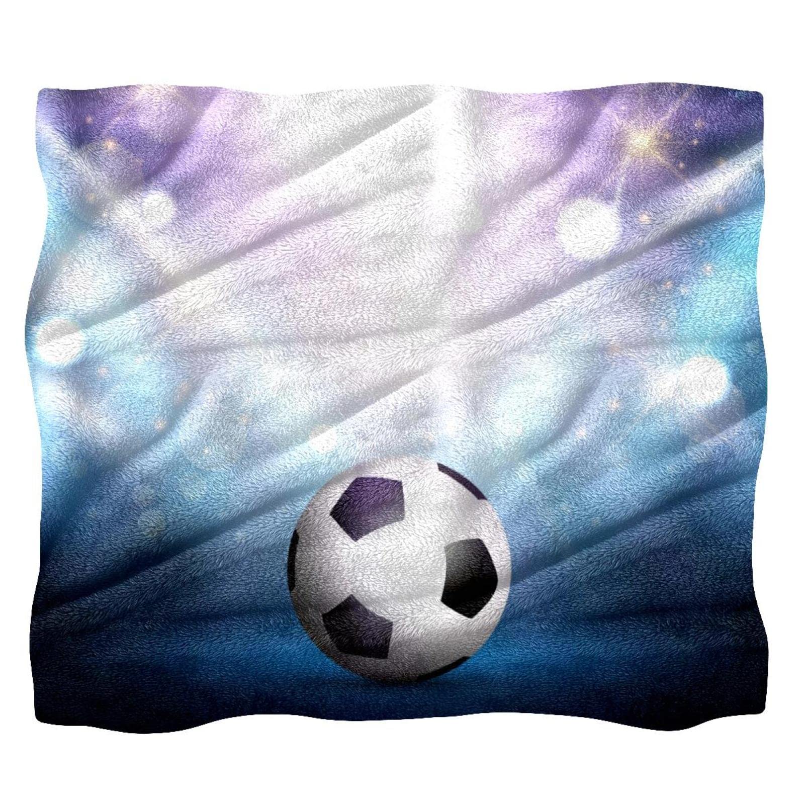 Jeté de lit en polaire football couvre-lit chaud plaid pour canapé