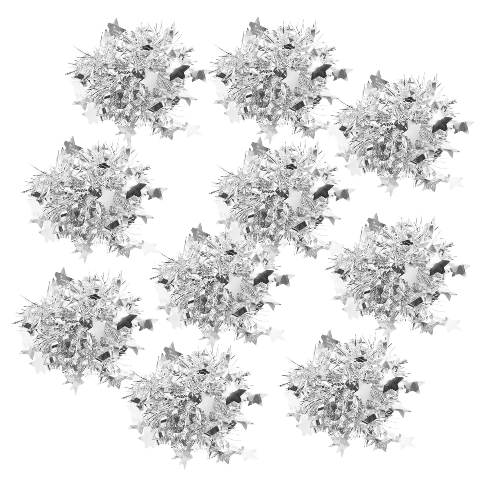 ibasenice 10Pcs Cheerleading Pom Poms Performance Props for Dance Sports Events and Parties Lightweight Metallic Cheerleader Accessories Bright and Eye Catching Design