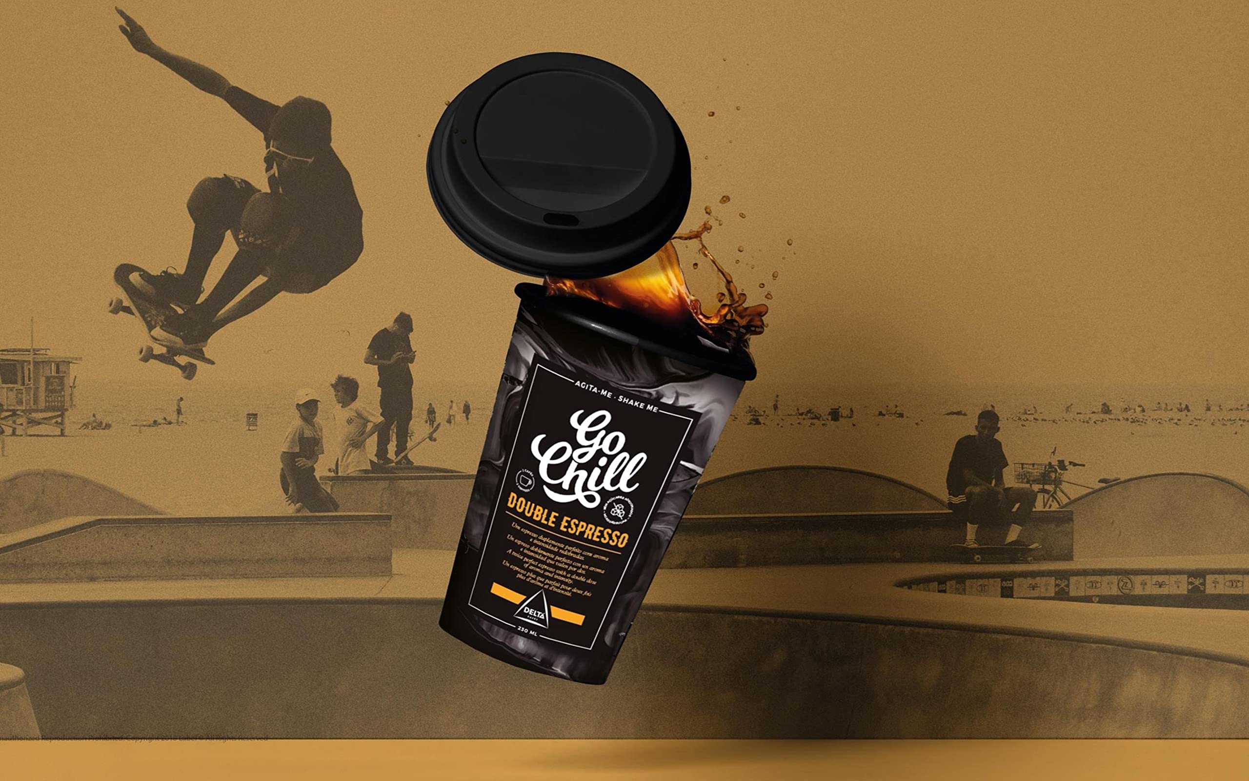 Go Chill Doble Espresso - Bebida de Café Lista para Beber - Elaborado con Leche, Agua, Azúcar y Extracto de Café - 230 ml