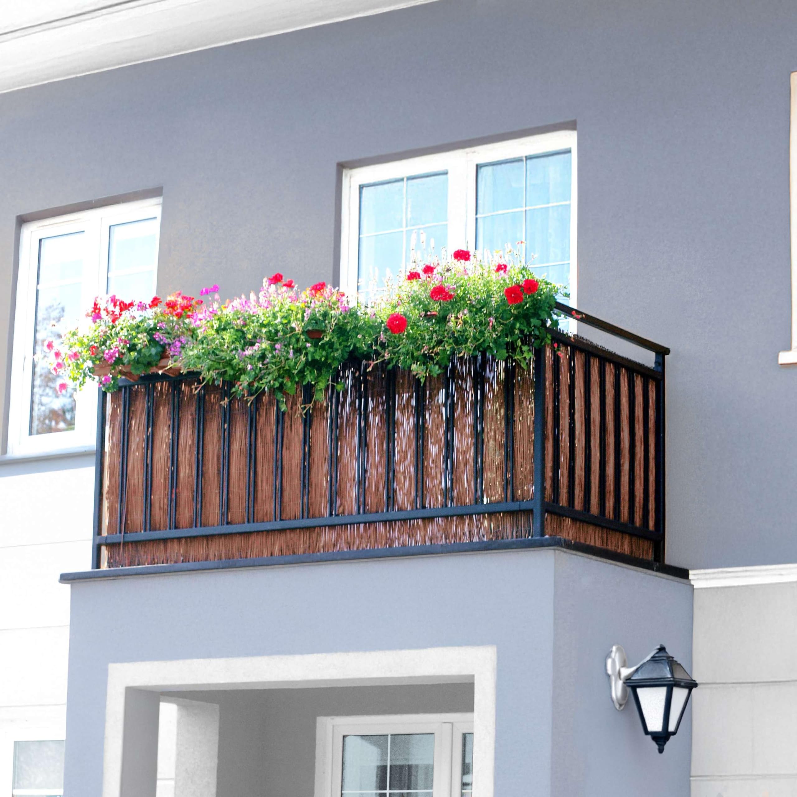 BOGATECO Weidenmatte Sichtschutz Zaun aus Holz |Gartenzaun 100 cm Hoch & 500 cm Lang | Perfekt Weidenzaun für den Garten, Balkon und Terrasse natürlicher Sichtschutzzaun