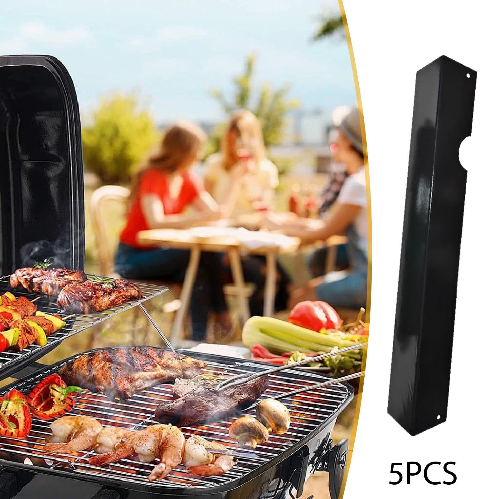 5X Ricambio per Barra degli Aromi Facile da Installare Utensile per Barbecue Multiuso Resistente per Uomini E Donne Parti per Griglia Robuste Piastre, Nero