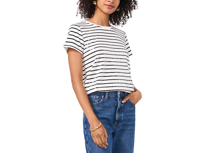 Sequin Striped Tee - Image 3
