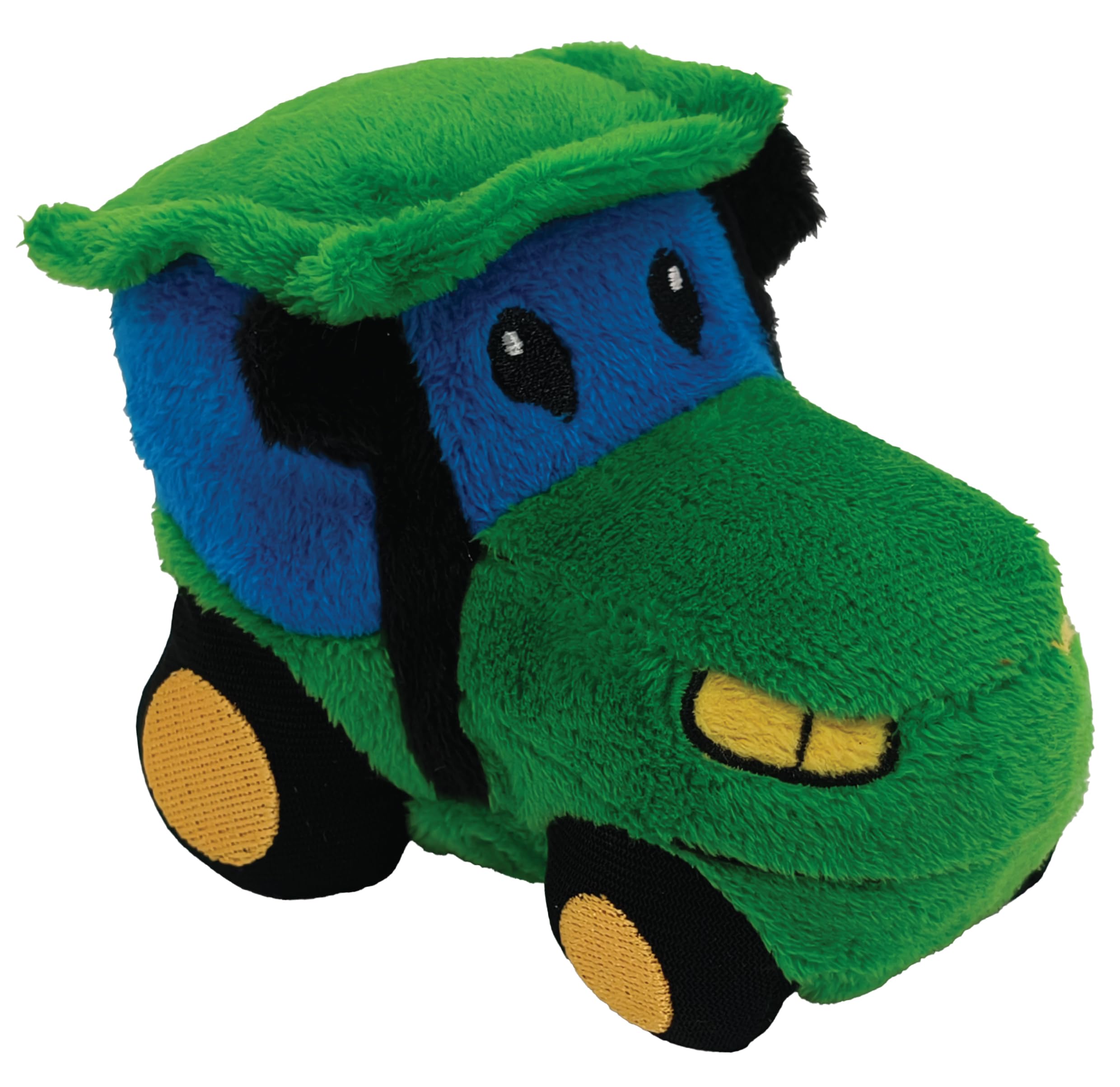The Puppet Company Green Tractor Finger Puppet - Commute Plush Toy for Storytelling, Role Play and Travel - Cute Farm Vehicle Collectable for Children and Adults - 12cm