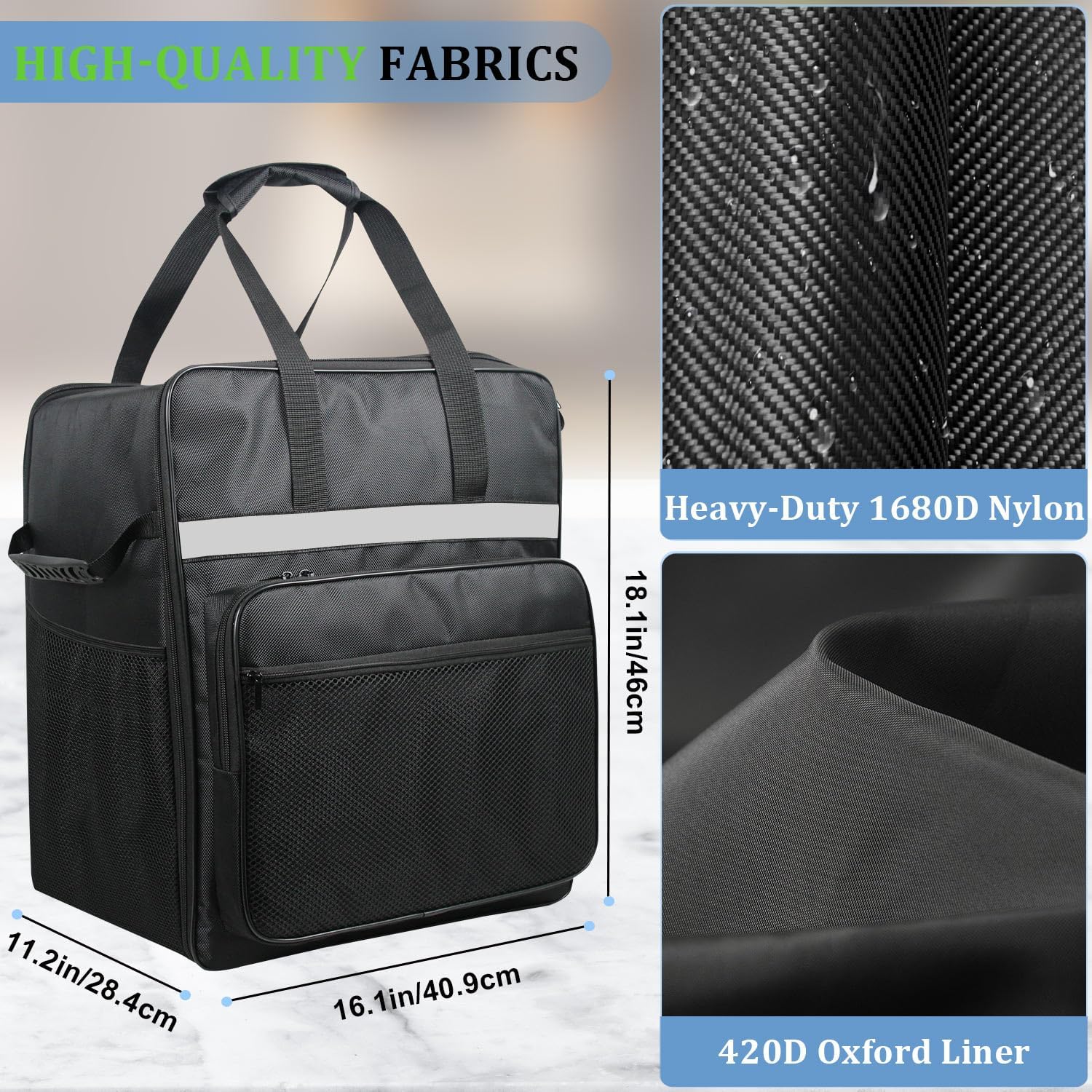 Ice Cream Maker Carrying Bag for Ninja Swirl by CREAMi Ice Cream NC701, Portable Outdoor Ice Cream Maker Travel Carrier Case with Side-Opening Design and Large Accessory Pocket(Only Bag)