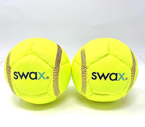 Miniatura 3 de Swax Paquete de 2 unidades de softball de entrenamiento, amarillo, 11" Softbol