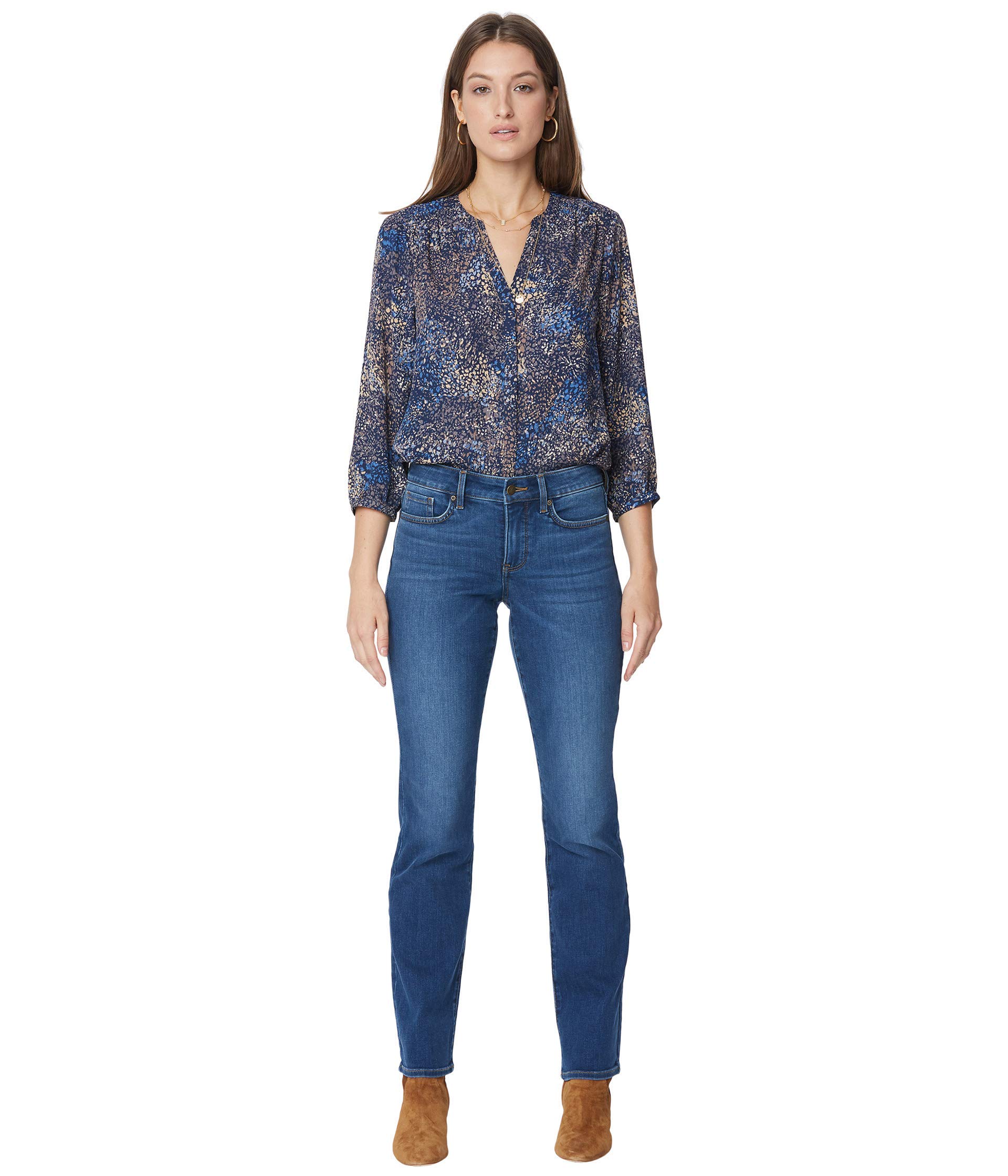 NYDJ womens Marilyn Straight Denim jeans, Black Bdm, 12 US — view 30