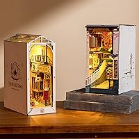 Vista 8 de Rolife Kit de Rincón de Libros DIY Sakura Densya, Kit de Rincón de Libros en Miniatura DIY Separador de Libros Decorativo Creativo Inserto