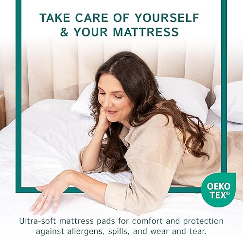 Miniatura 2 de Protector de colchón acolchado corto Queen para caravana, protector de colchón impermeable, funda de colchón hipoalergénica de alta calidad