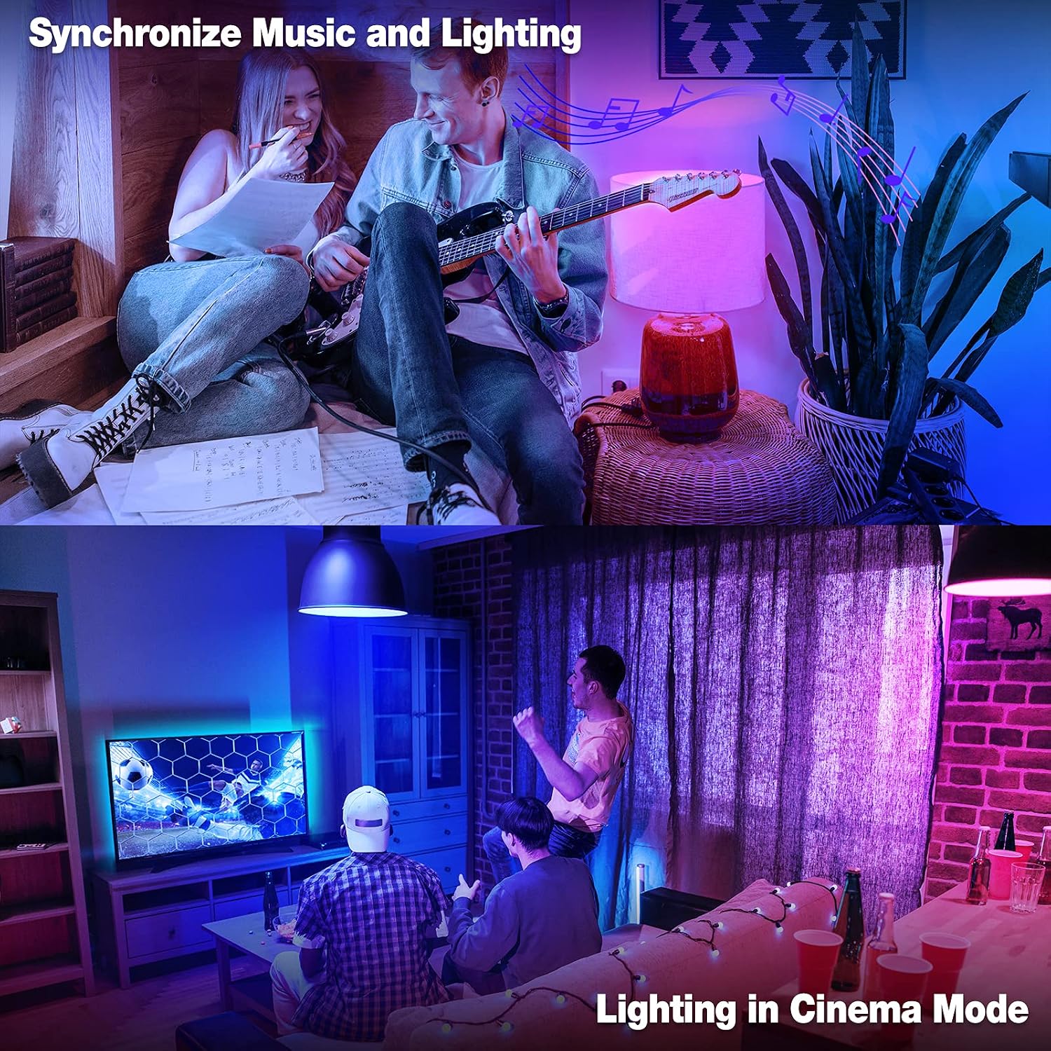 Smart Light Bulbs, No Hub Required, MagicLight A19 9W 800Lumens Bluetooth & WiFi & Remote 3in1 RGBCW Color Changing Tunable White Dimmable LED Light Bulbs, Works with Alexa Google Assistant, 2Pack