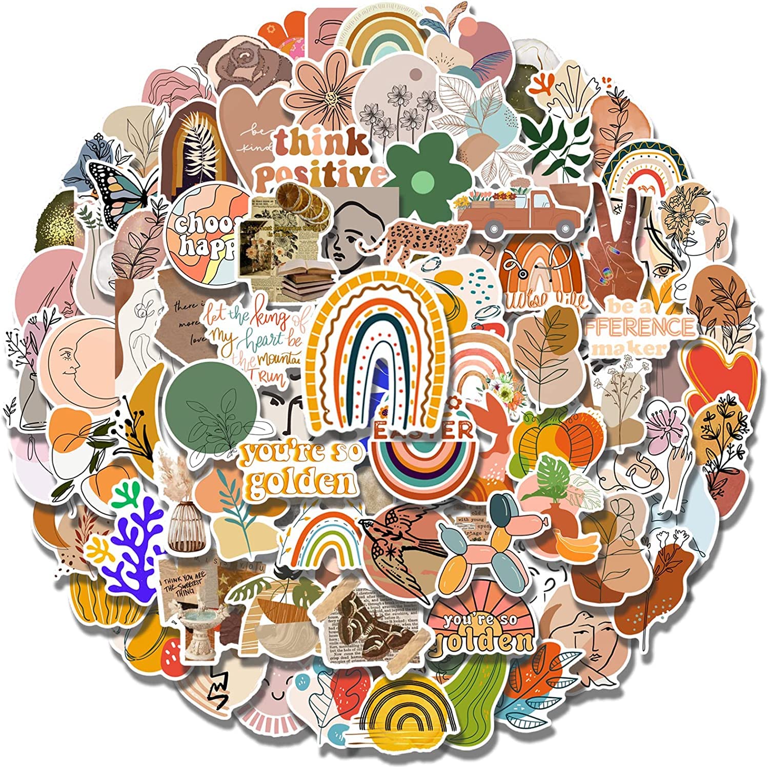 Titu Ki Baatein Aesthetic Stickers Minimalist Abstract Line Art Decor for Water Bottle,Laptop,Phone,Skateboard Stickers for Teens Girls Kids (50 PCs) (B0BZJFRFZ5) Amazon Price History, Amazon Price Tracker