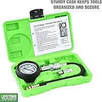 Vista 2 de OEMTOOLS 37138 Juego de medidor probador de compresión, probador de compresión automotriz, probador de compresión de motor con manguera flexible