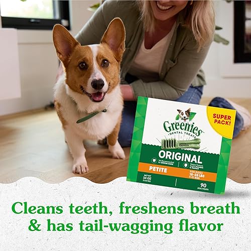 Miniatura 8 de GREENIES Original Petite Natural Dental Care Golosinas para perros, paquete de 54 onzas (90 golosinas)