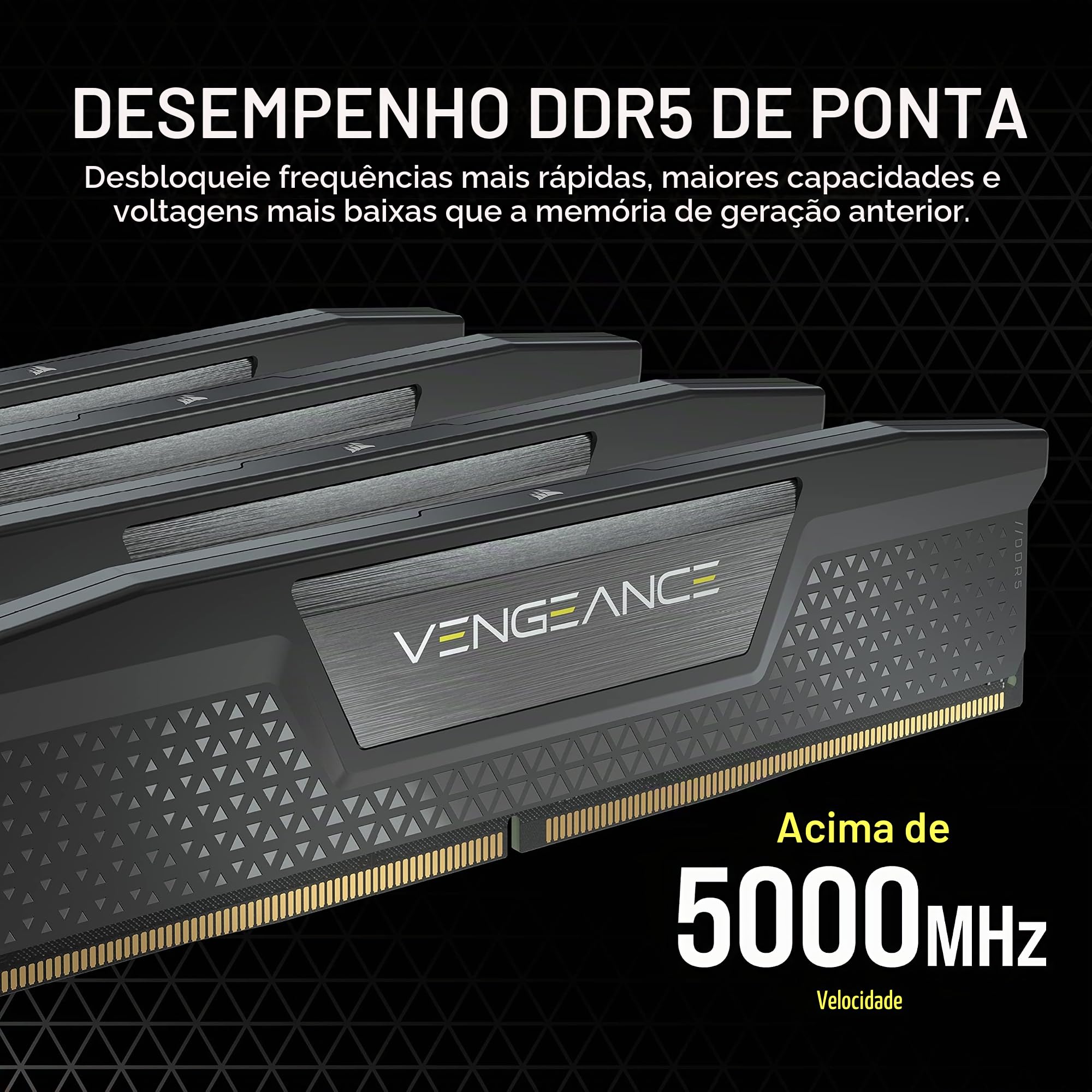 CORSAIR Memória Vengeance DDR5 RAM 64GB (2x32GB) 6400MHz CL42-52