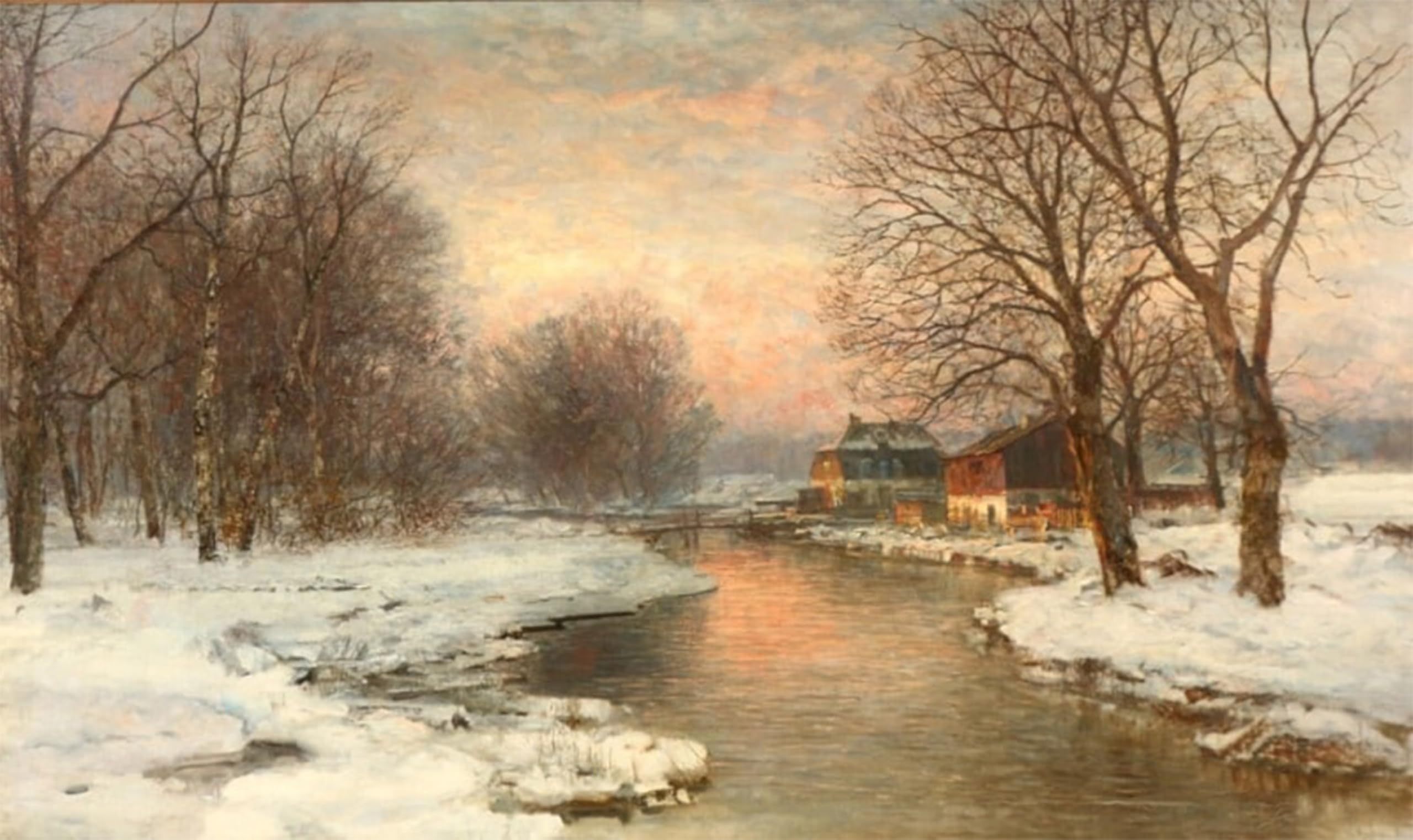 Art tableau Vinteraften Anders Anderson-Lundby affiche impression d'art decoration murale 60x90cm - 5
