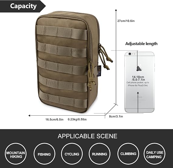 Mardingtop 25L Tactical Backpack + Molle Tactical Utility Pouch