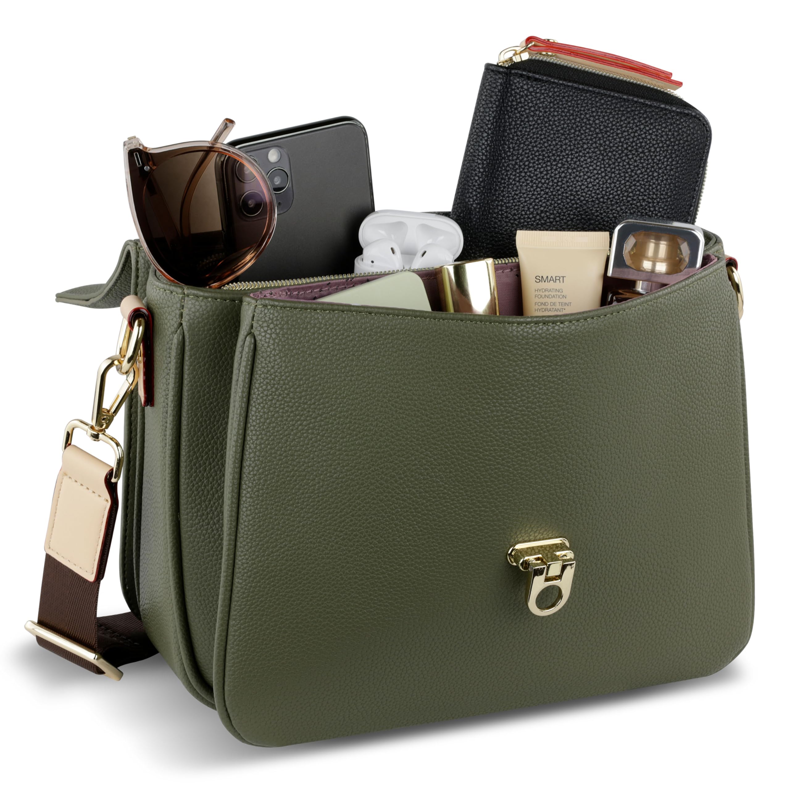 bugatti Ella Classic bag da donna, borsa a tracolla in ecopelle, borsa con manici