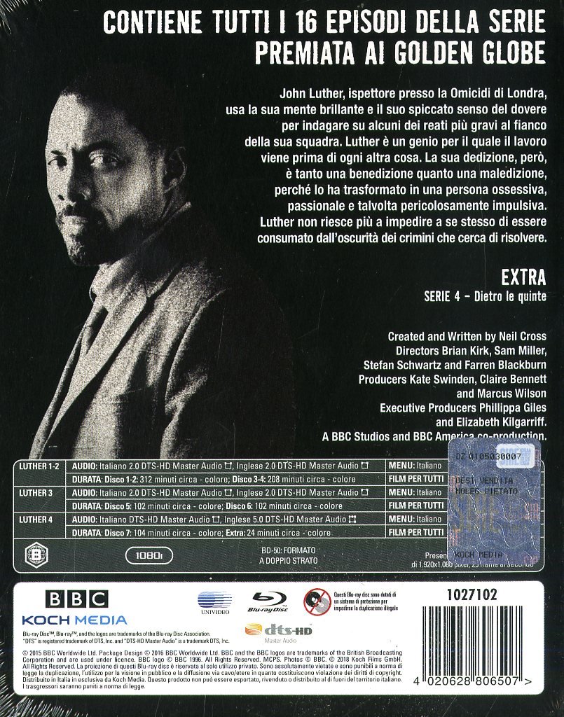 Luther: Stagioni 1 - 4 (Box Set) (7 Blu Ray)