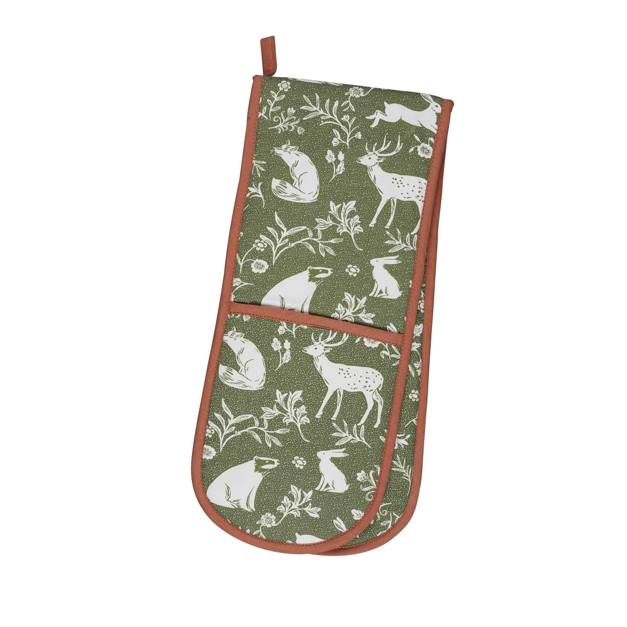 Ulster Weavers Green Doppel-Ofenhandschuh Baumwolle Forest Friend Sage