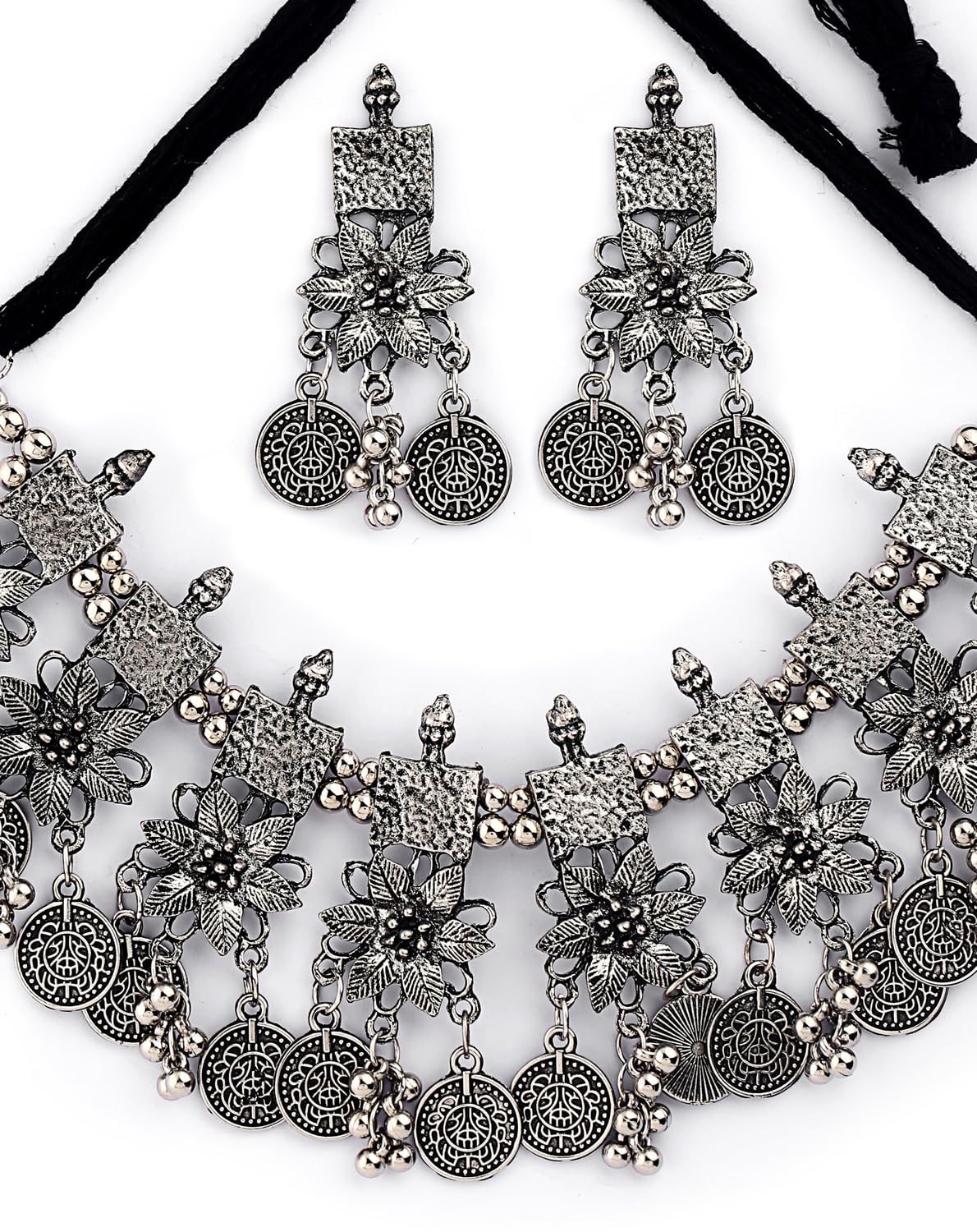 Oxidized Choker Necklace Set