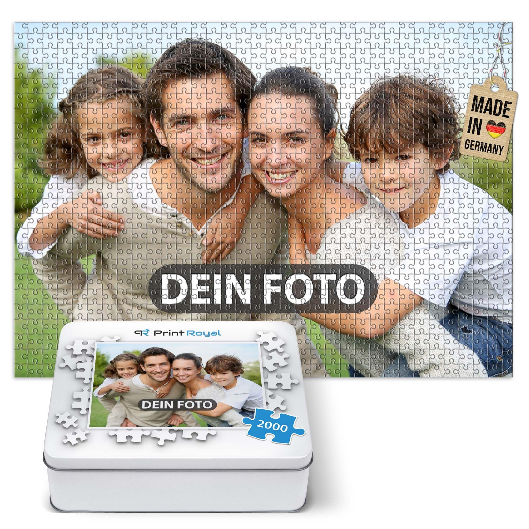 Foto-Puzzle 24-2000 Teile/inkl. Verpackung/mit eigenem Bild Bedrucken Lassen - 2000 Teile, Metalldose
