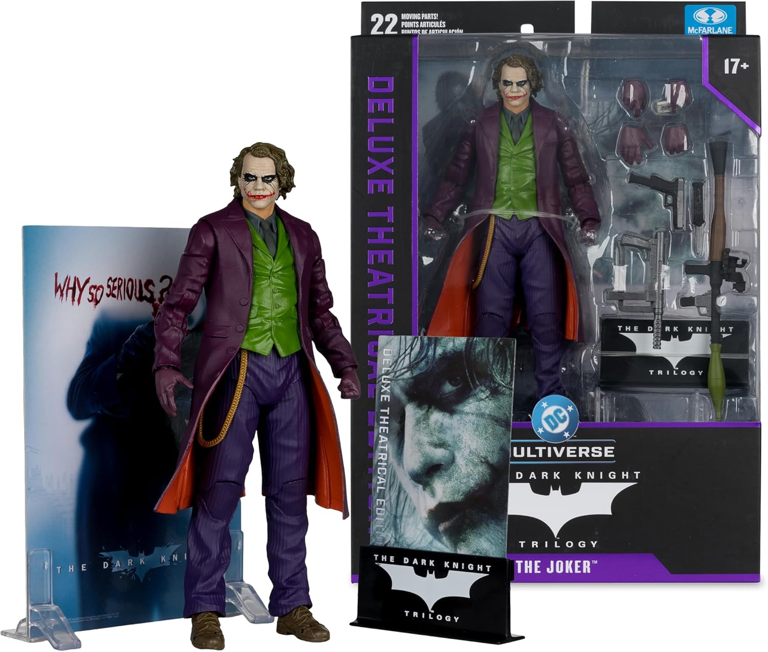 McFarlane Toys- DC Multiverse The Joker (The Dark Knight) 7in Action Figure (Deluxe Theatrical Edition)