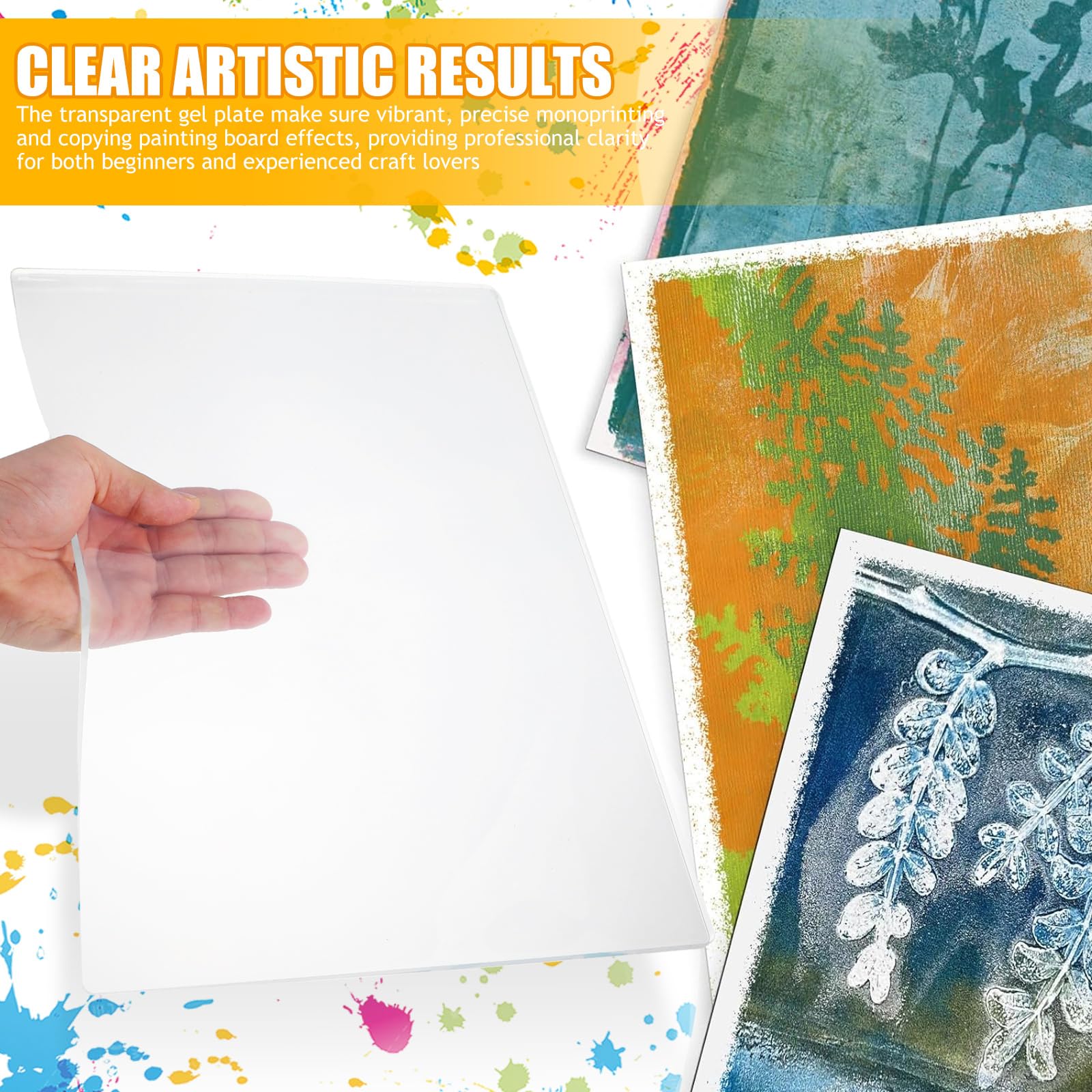Lastra in Gel A3 per Stampa Artistica e Scrapbooking, Piastra Flessibile Trasparente per attività Creative Fai da Te e Ragazzo Ragazza