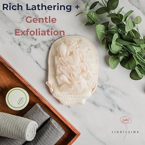 Miniatura 6 de Guante exfoliante para ducha, guante exfoliante de doble cara, esponja exfoliante corporal para piel suave, esponjas de baño exfoliante para ducha,