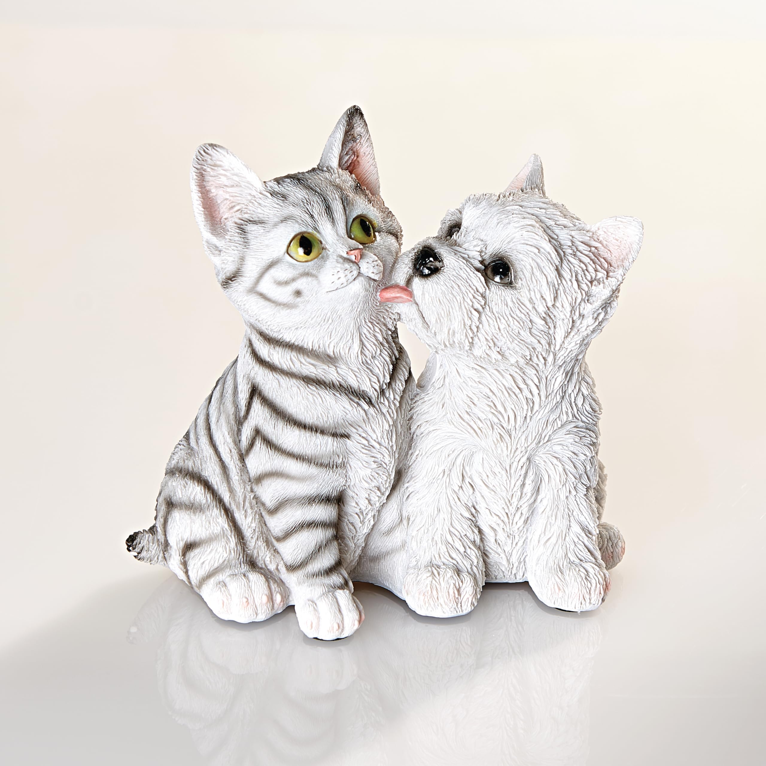 Coopers of Stortford - Dog and Cat Ornament Figurine - Cute Terrier Puppy & Kitten Decorative Polyresin Sculpture - Lifelike Animal Lovers Gift, 18cm