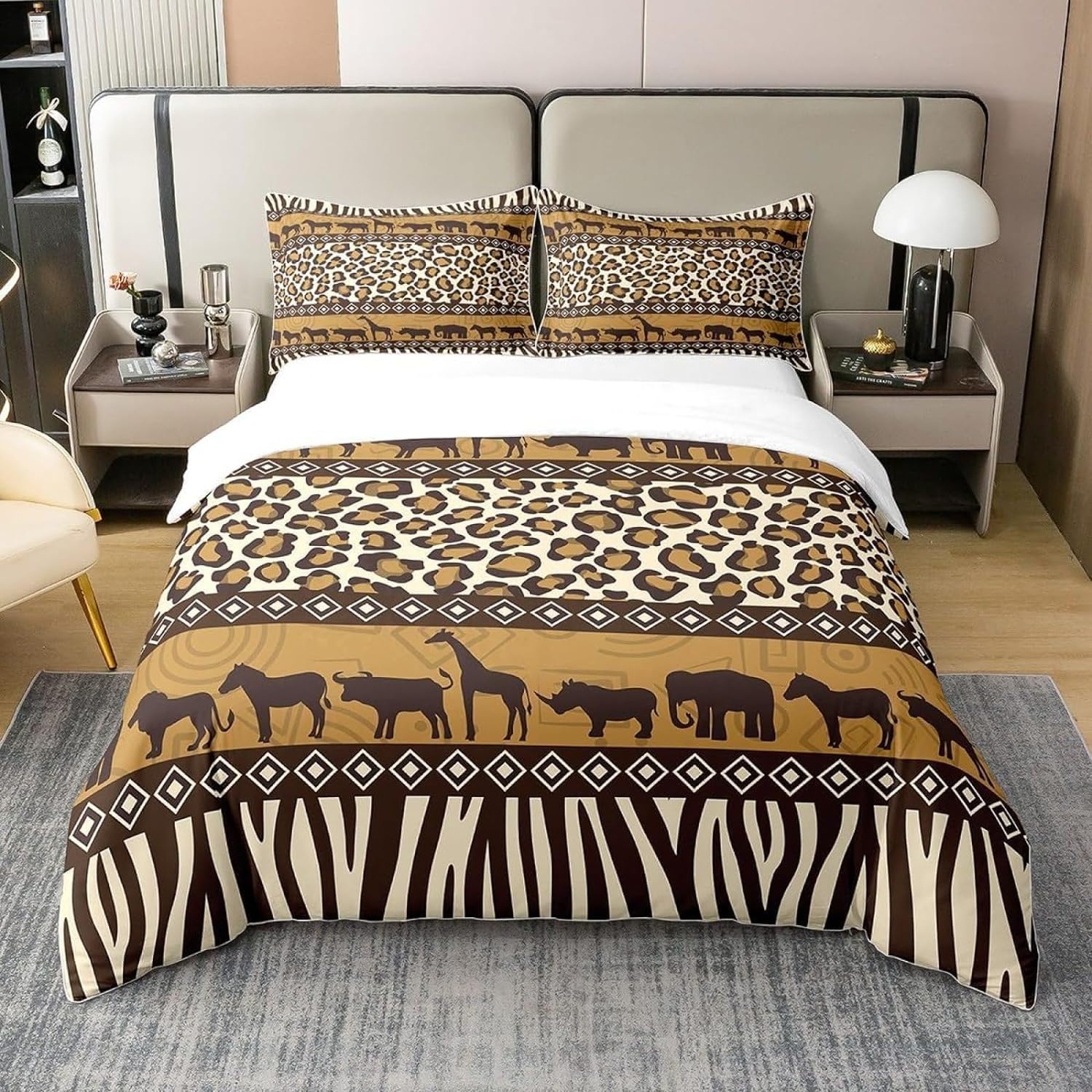 Parure de lit culture africaine 220x240 pour réchauffer l'atmosphère de votre chambre adulte
