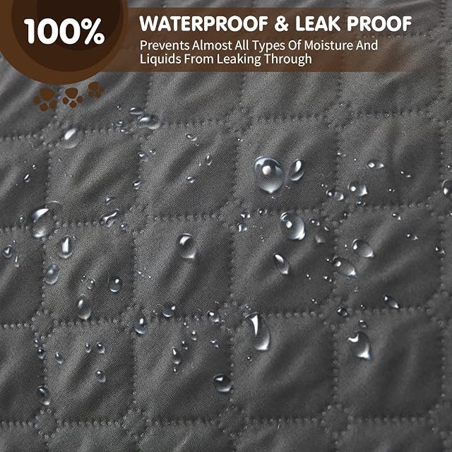 Foto 3 de 7 de PETCUTE Mantas para Camas para Perros,Mantas Impermeables para Perros para Cama con Fondo…