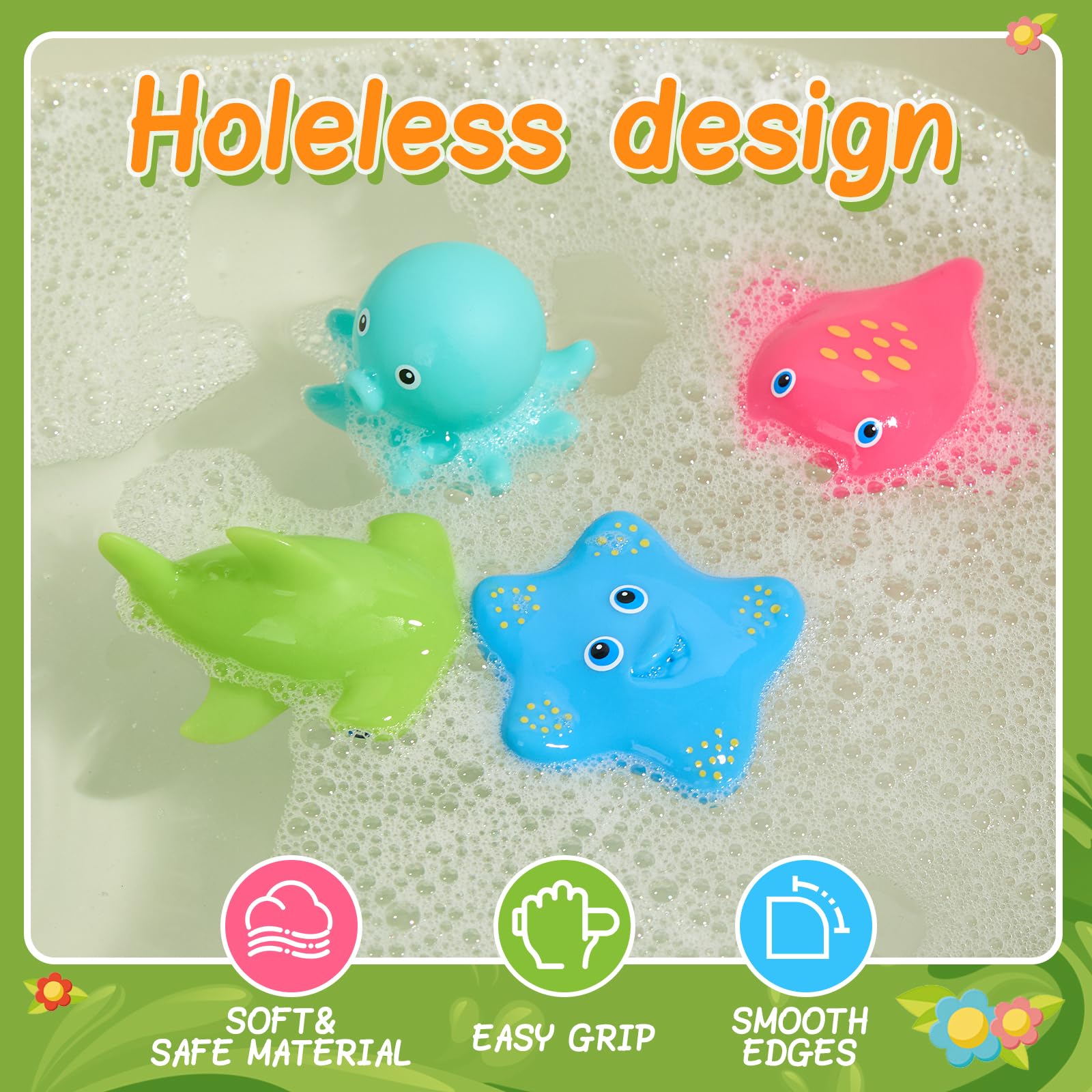 Schimmelfreies Badespielzeug, 17 Stück, sicher und leicht zu reinigen, rotierende schwimmende Wasserfallflaschen und Bewässerungsbecher ohne Bohren, Babyspielzeug über 12 Monate, Wasserspielzeug für