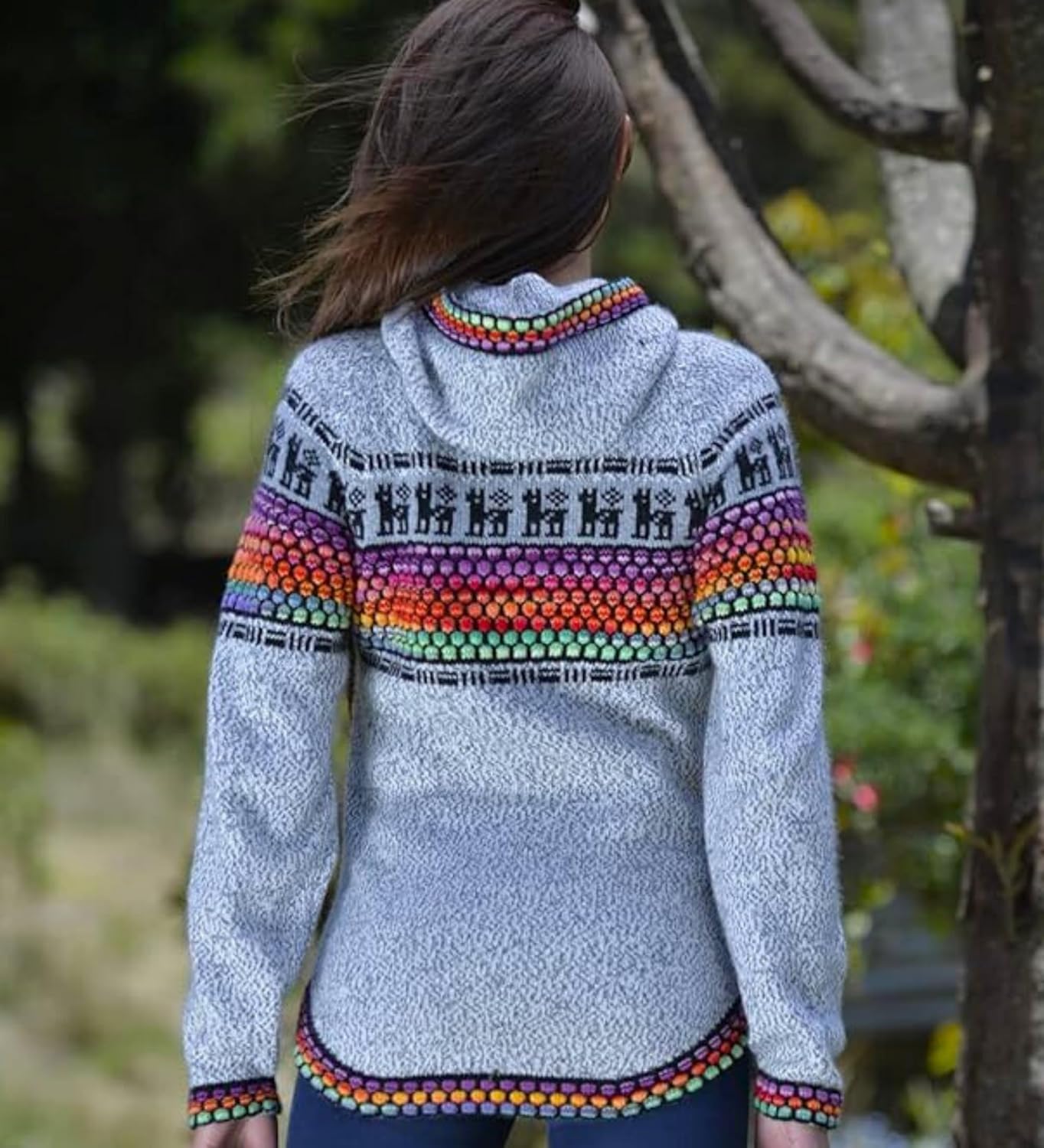 Gamboa Genuine Alpaca Cardigan Sweater for Women Winter Autumn Lightweight Soft Pullover - Image 3