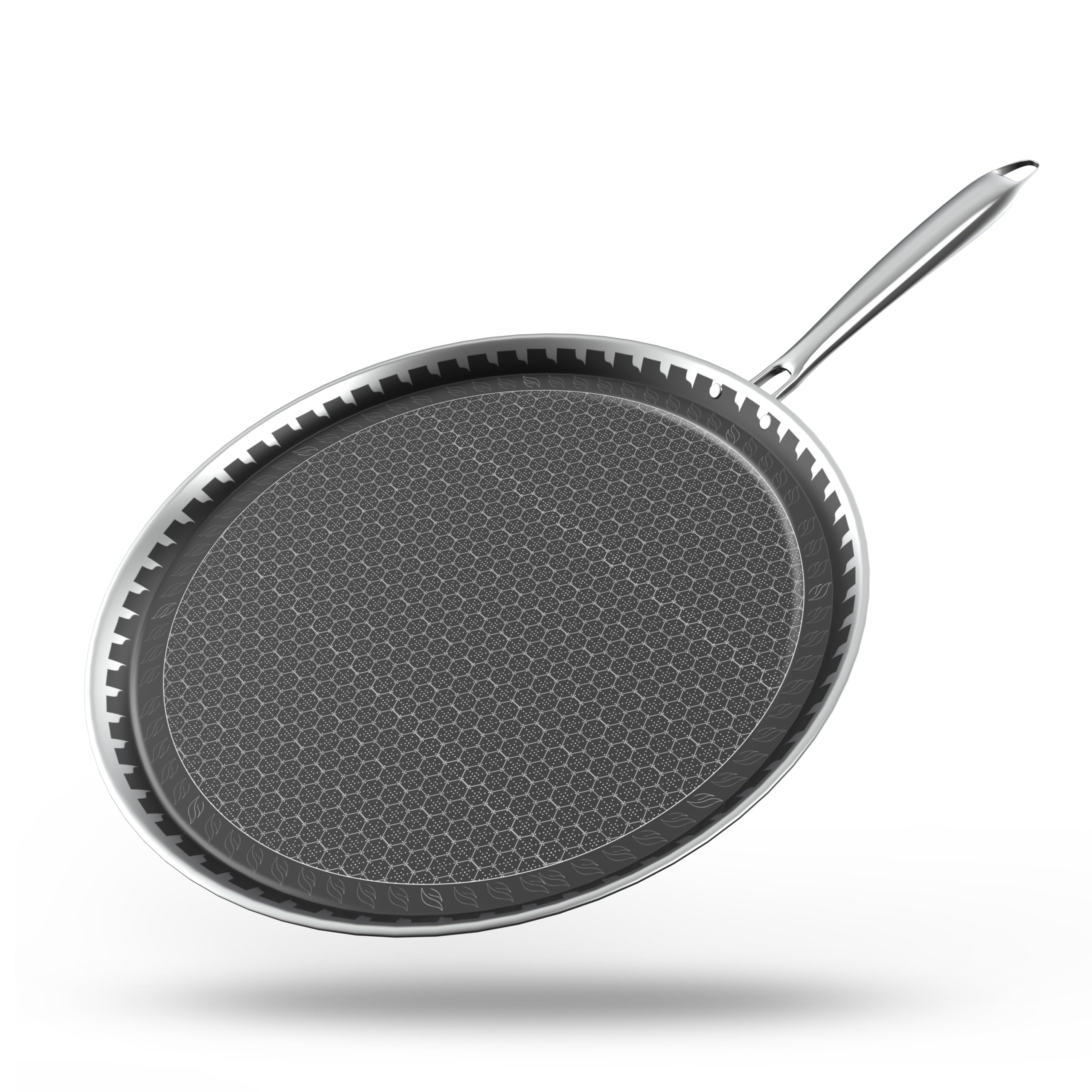 See full amazon price history chart for Esspy Hybrid 31cm Triply Dosa Tawa, Stainless Steel Tawa for Dosa, Non Stick Tawa for Roti/Chapati/Paratha, Metal Spatula Friendly, 4.0 mm Thick, Honeycomb Pattern, Riveted Handle, Food Safe Esspy Hybrid 31cm Triply Dosa Tawa, Stainless Steel Tawa for Dosa, Non Stick Tawa for Roti/Chapati/Paratha, Metal Spatula Friendly, 4.0 mm Thick, Honeycomb Pattern, Riveted Handle, Food Safe (B0D9B5F7LQ) Amazon Price History, Amazon Price Tracker